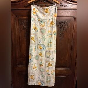 Paper Heart Strapless Italian Print Dress - XL
